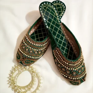 Bottle green flats